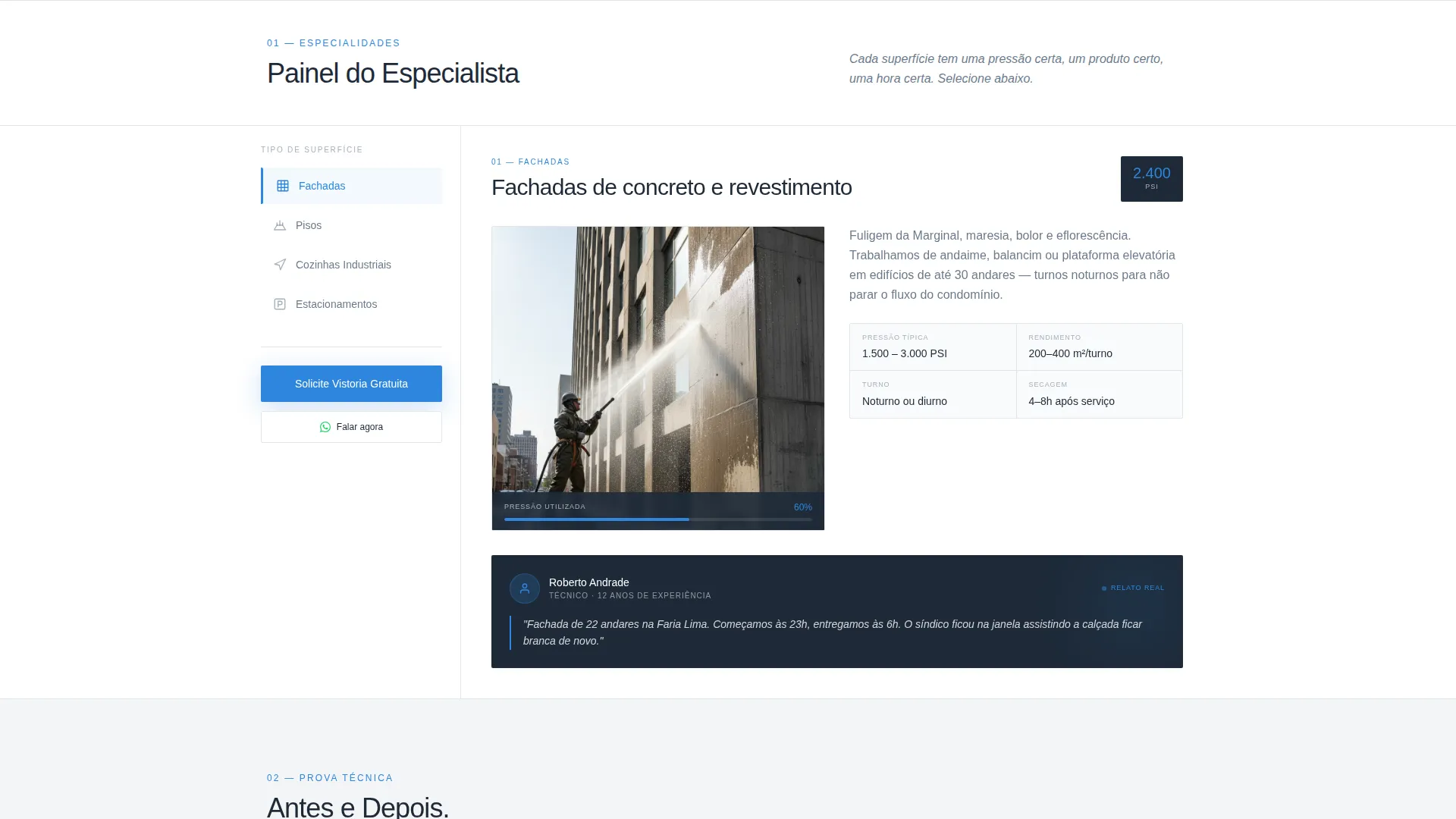 Hydrojetting Landing Page Template for São Paulo Services