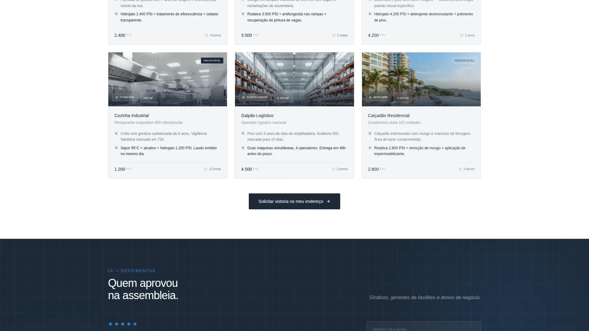 Hydrojetting Landing Page Template for São Paulo Services