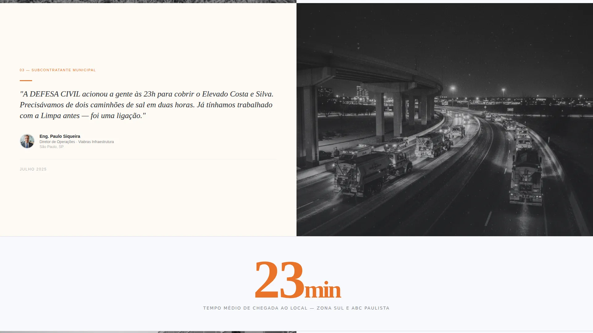 São Paulo Frost Removal Editorial Landing Page