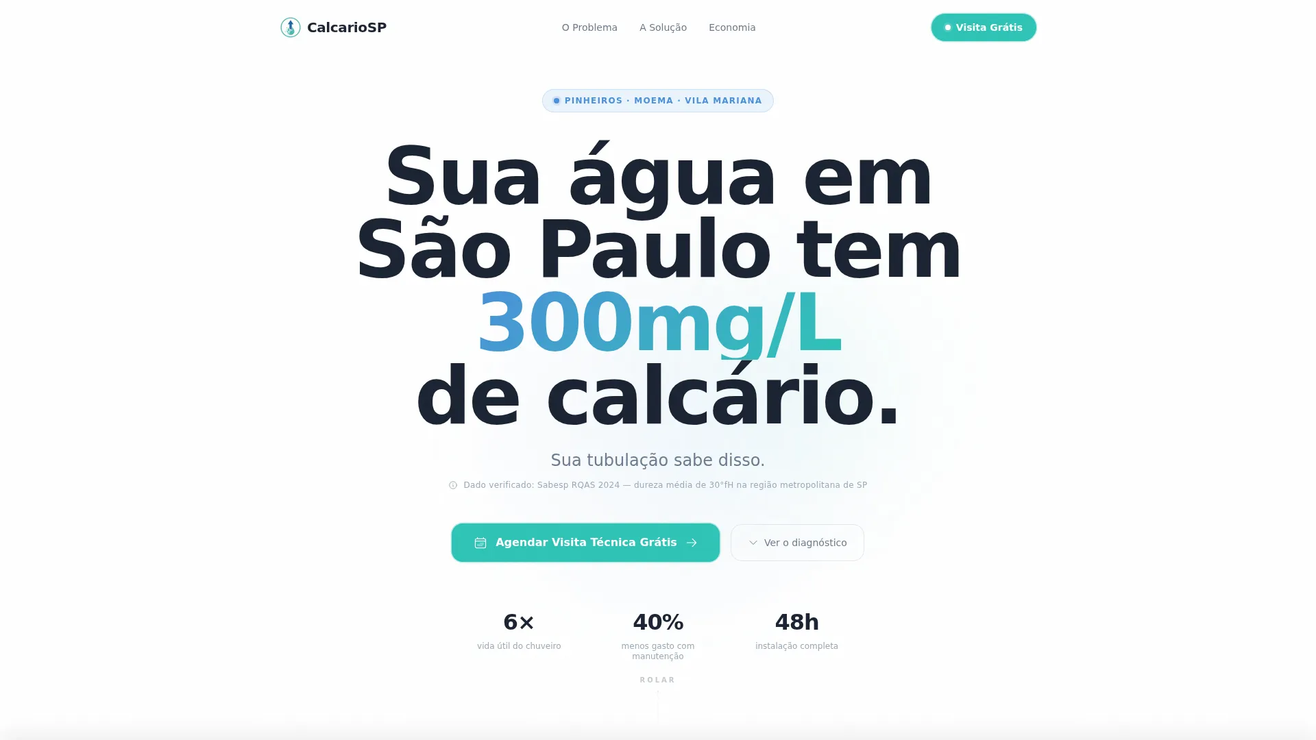 Water Softener Landing Page Template for São Paulo