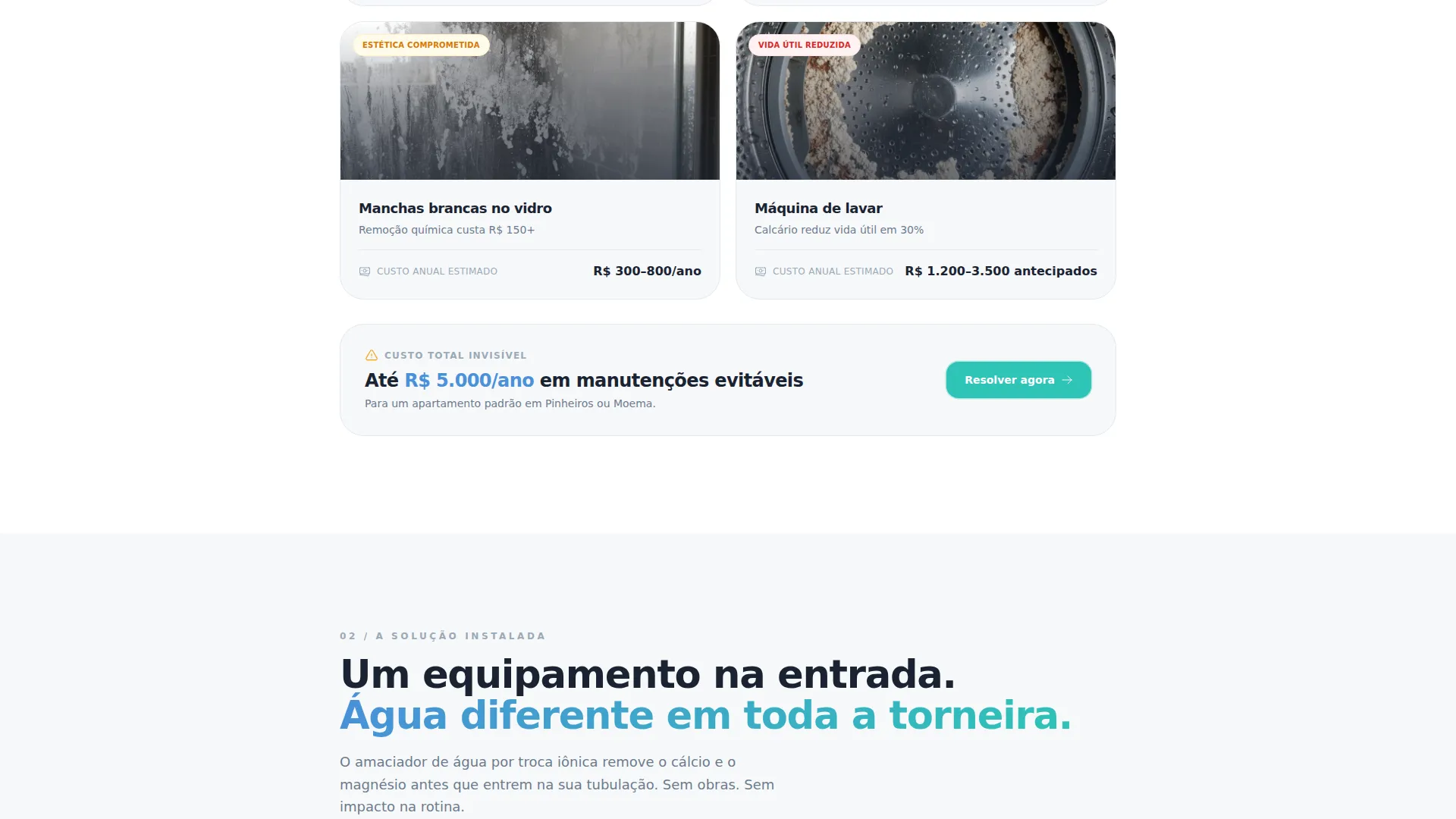Water Softener Landing Page Template for São Paulo
