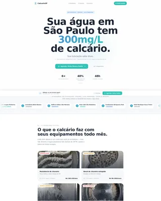 Water Softener Landing Page Template for São Paulo