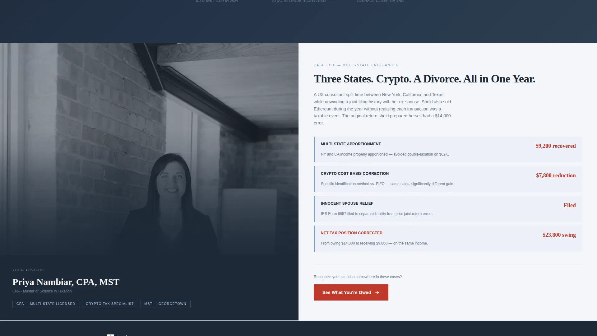 Tax Preparer Landing Page Template for Bookings