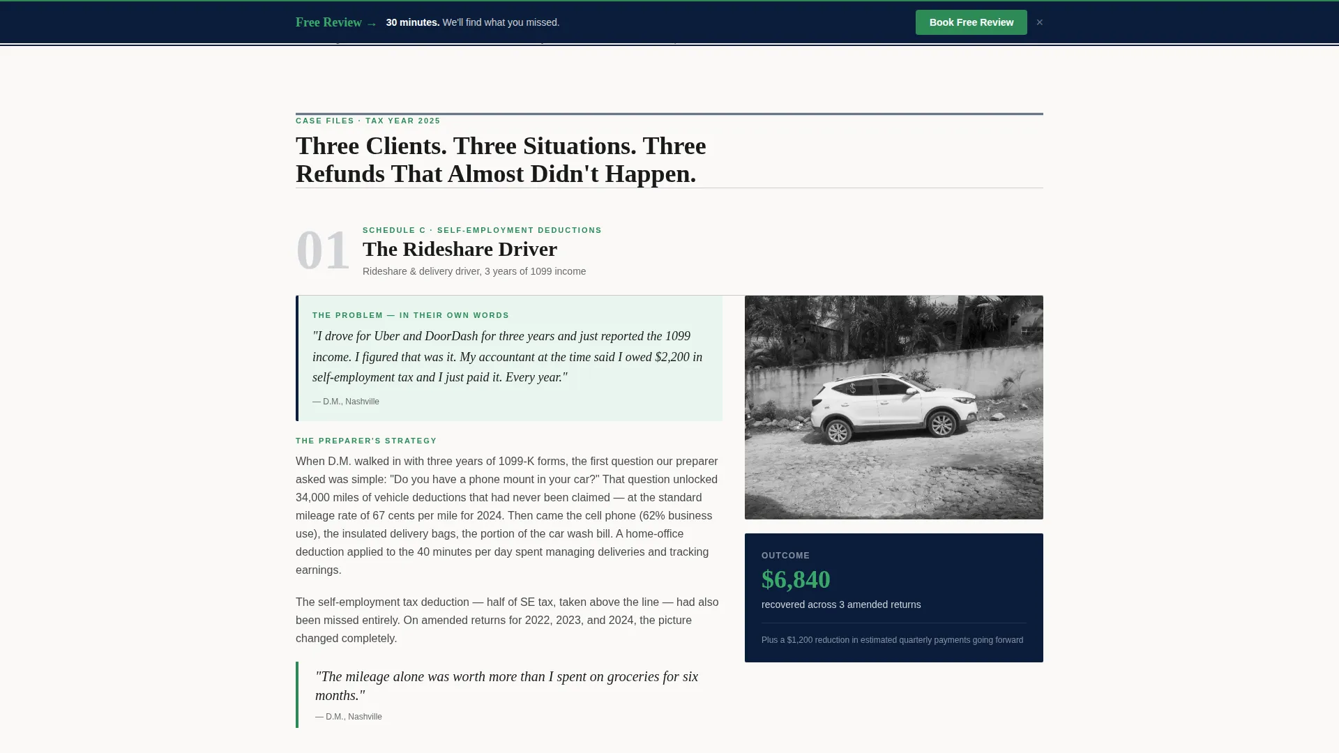 Tax Preparer Portfolio Website Template
