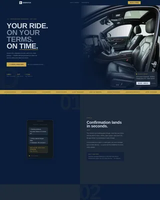 Professional Rideshare & Taxi Driver Landing Page