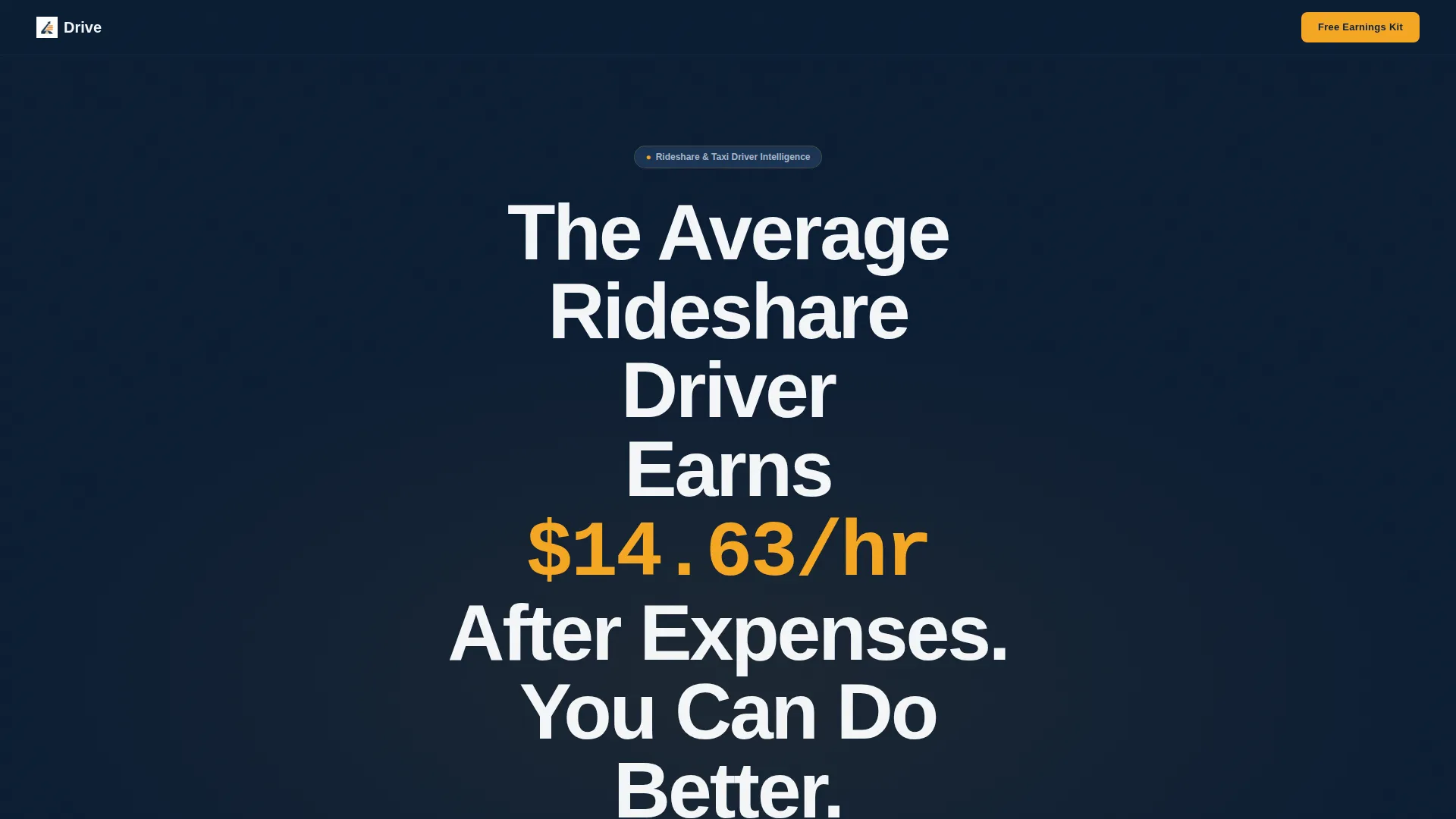 Rideshare & Taxi Driver Resource Landing Page Template