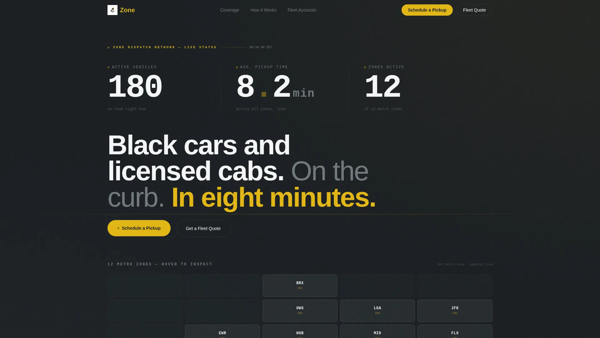 Precision Rideshare & Taxi Booking Landing Page Template