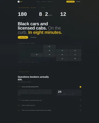 Precision Rideshare & Taxi Booking Landing Page Template