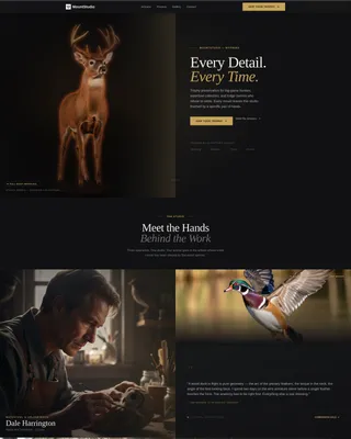 Taxidermist Landing Page Template for Lead Generation