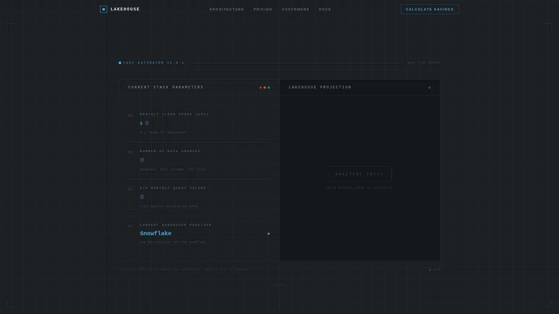 Data Lakehouse Managed Service Landing Page Template