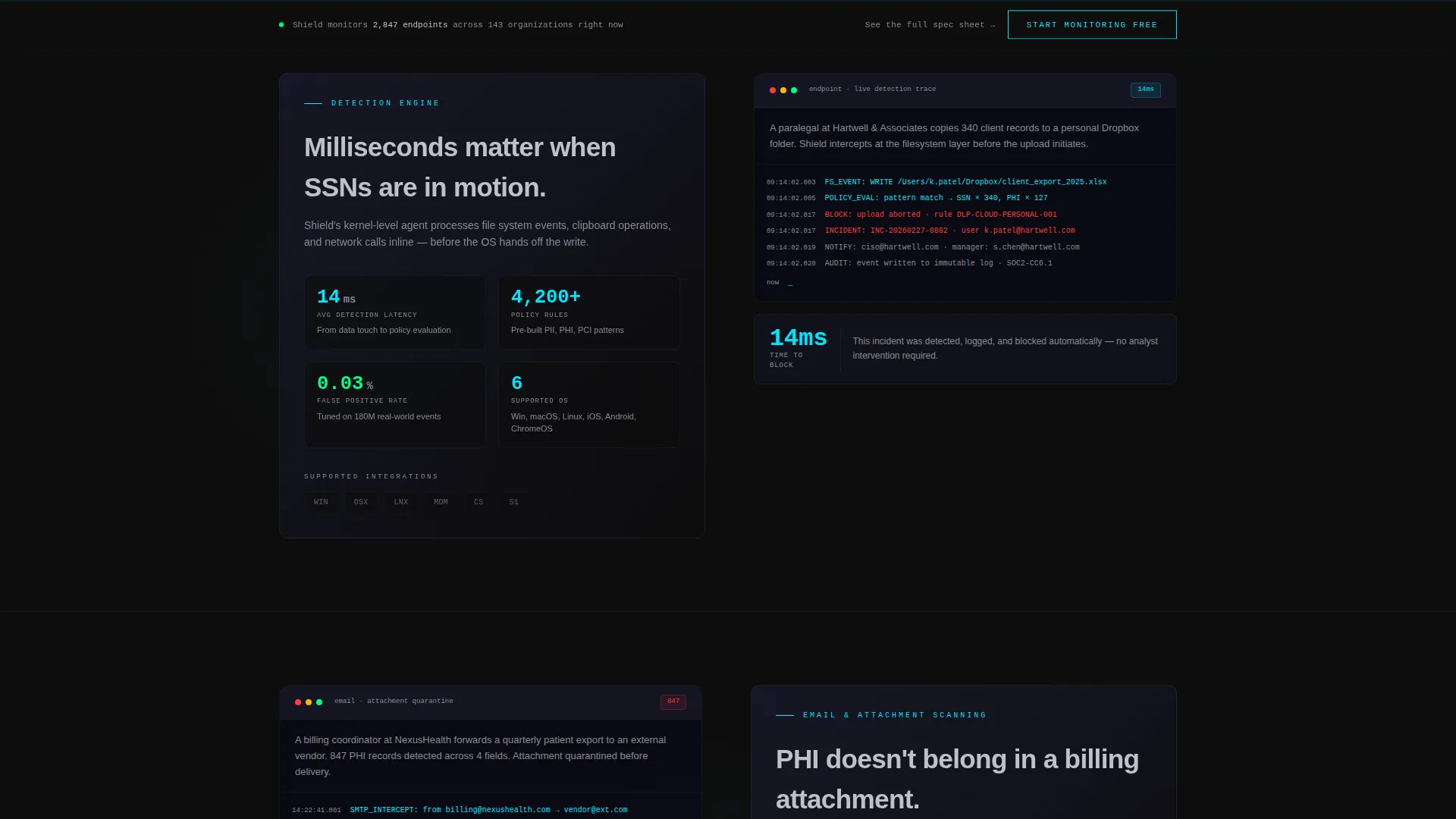 Data Loss Prevention Landing Page Template