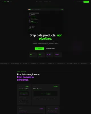 Complete Data Mesh Technology Professional Website Template