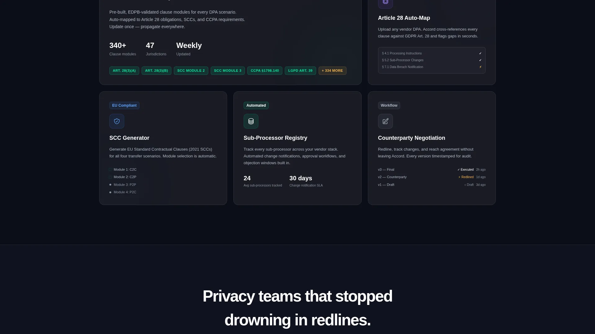 Data Processing Agreement Landing Page Template