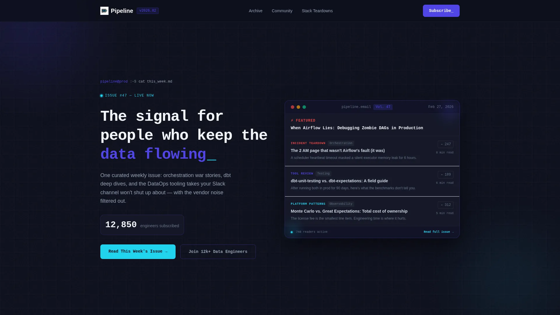 Advanced Data Ops Landing Page Template