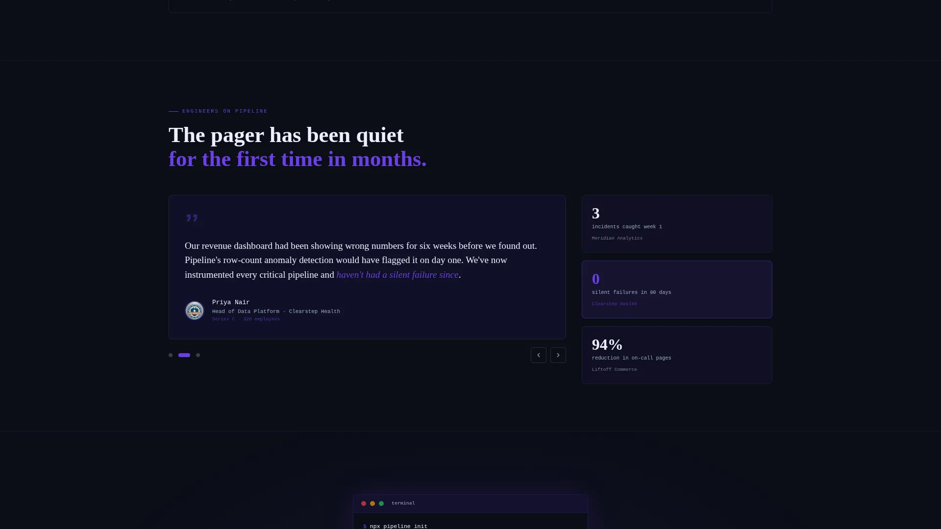 Seamless DataOps Landing Page Template