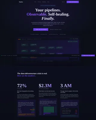 Seamless DataOps Landing Page Template