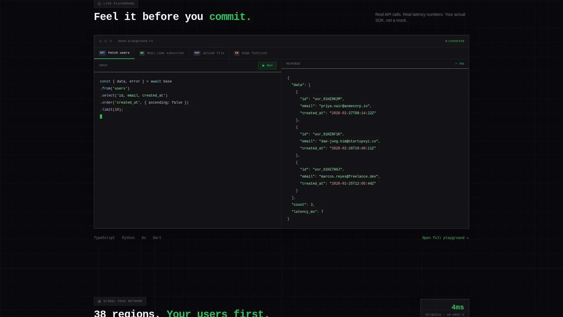 Backend-as-a-Service Landing Page Template