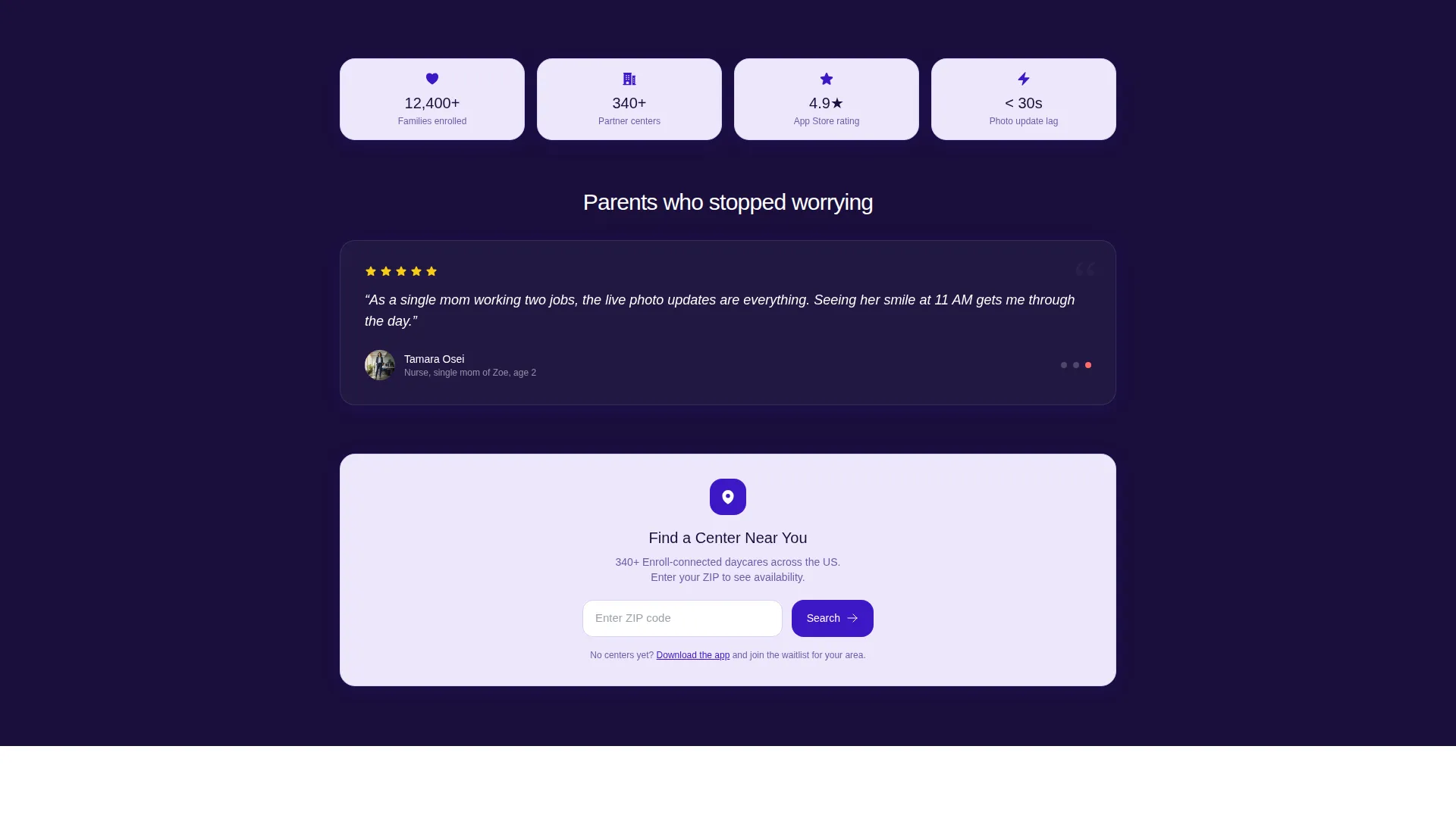 Quality Childcare Landing Page Template