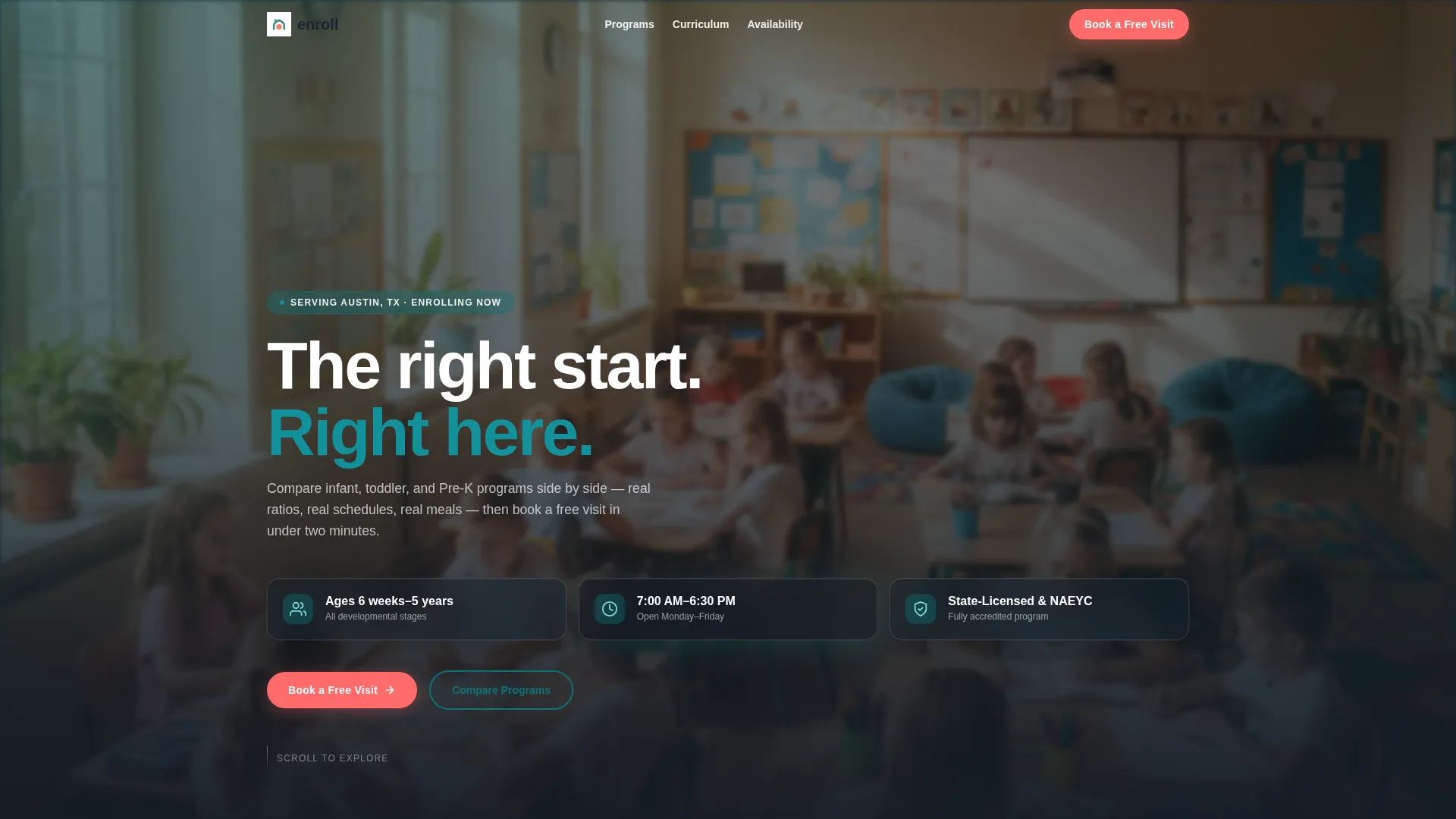 Quality Preschool Landing Page Template