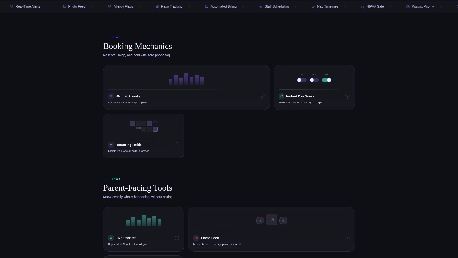 Daycare Booking & Scheduling Landing Page Template