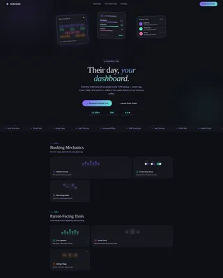Daycare Booking & Scheduling Landing Page Template