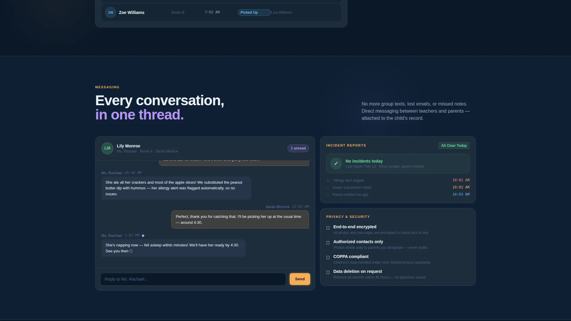Daycare Client Portal Landing Page Template