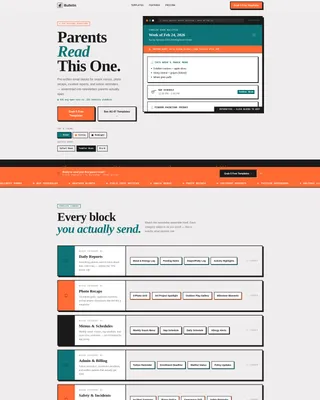 Daycare Email Newsletter Landing Page Template