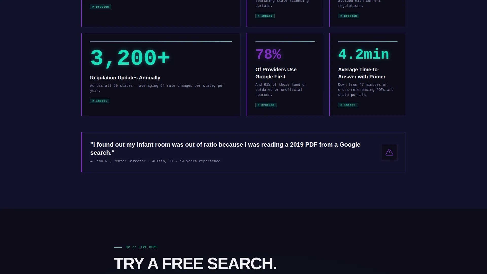 Daycare Knowledge Base App Landing Page Template