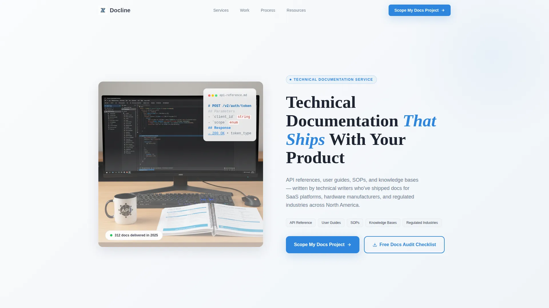 Technical Writer Reviews & Social Proof Website Template