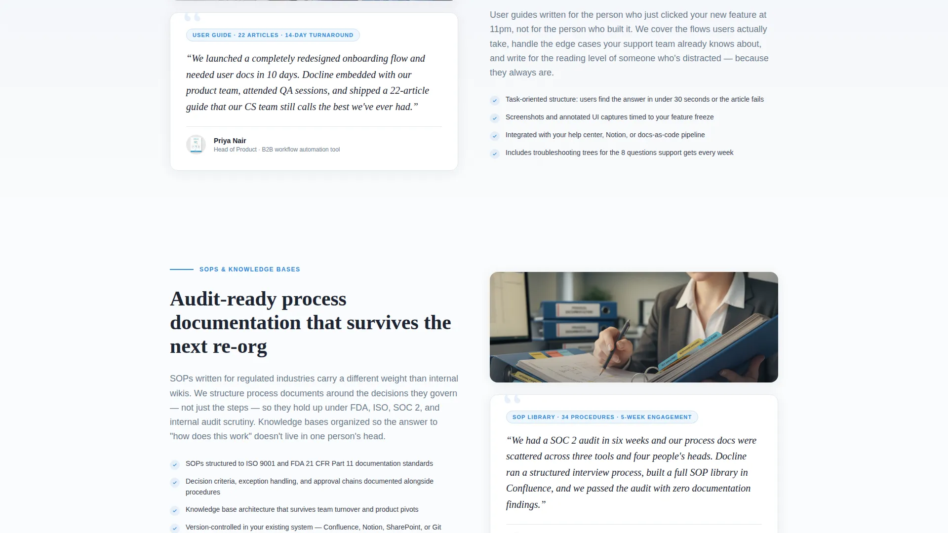 Technical Writer Reviews & Social Proof Website Template