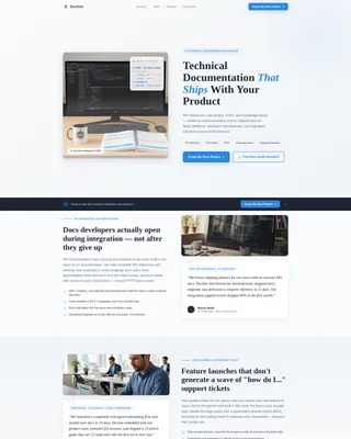 Technical Writer Reviews & Social Proof Website Template