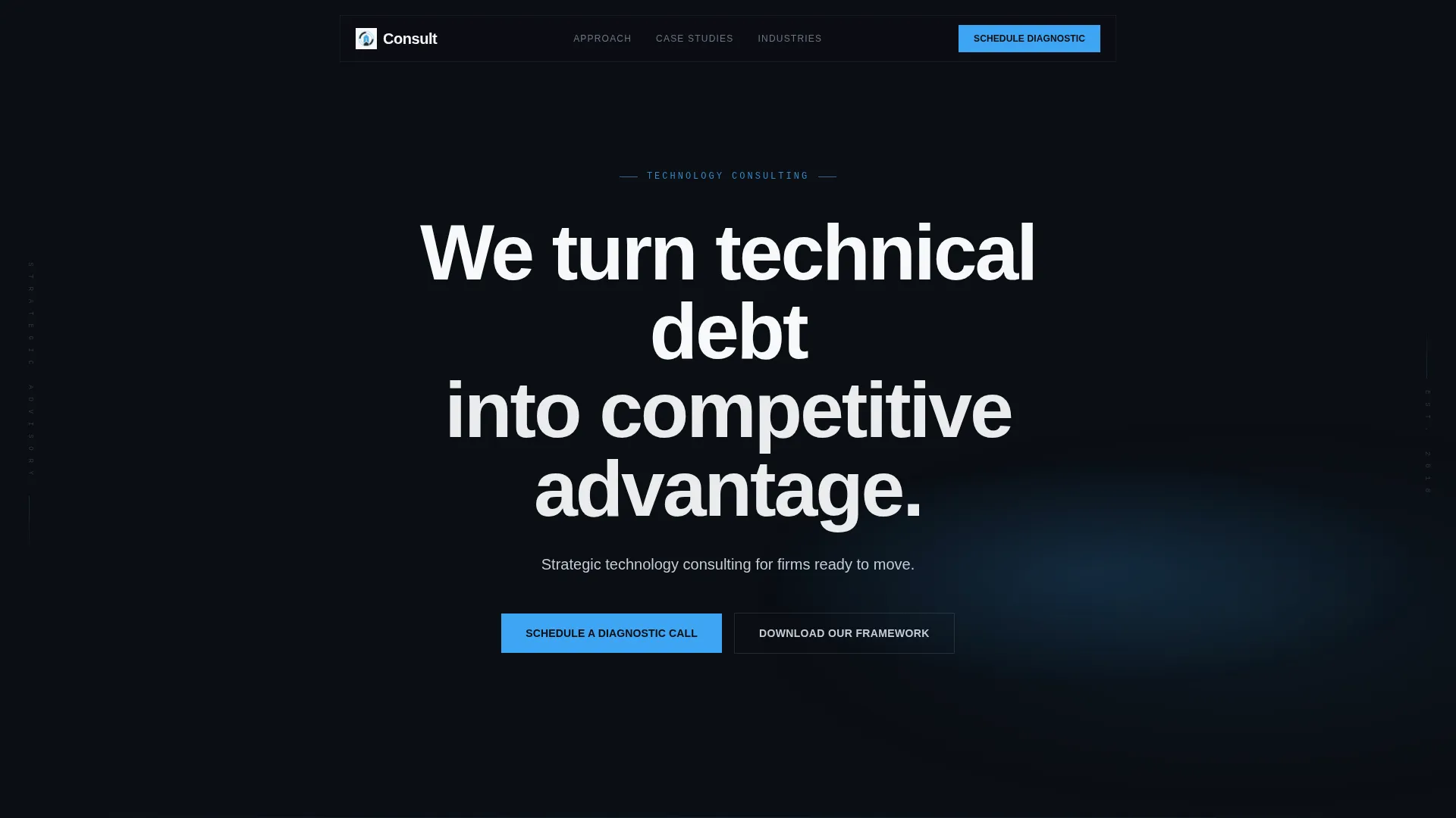Technology Consulting Landing Page Template