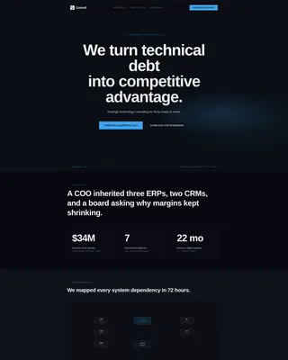 Technology Consulting Landing Page Template
