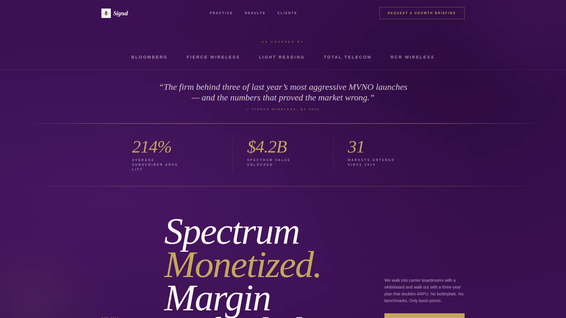 Telecommunications Consulting Booking Website Template