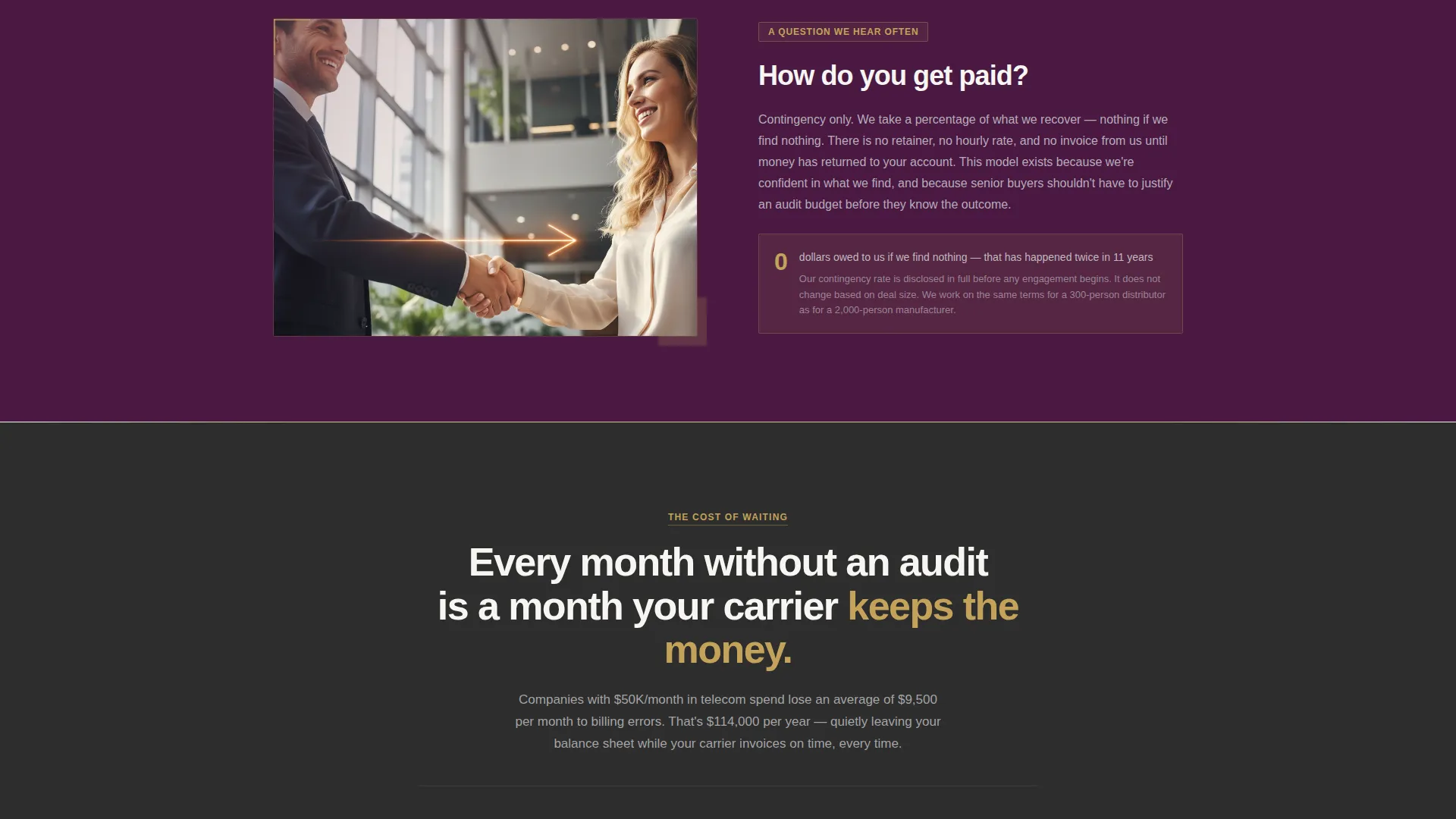 Telecommunications Consulting Booking Website Template