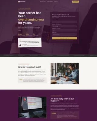 Telecommunications Consulting Booking Website Template