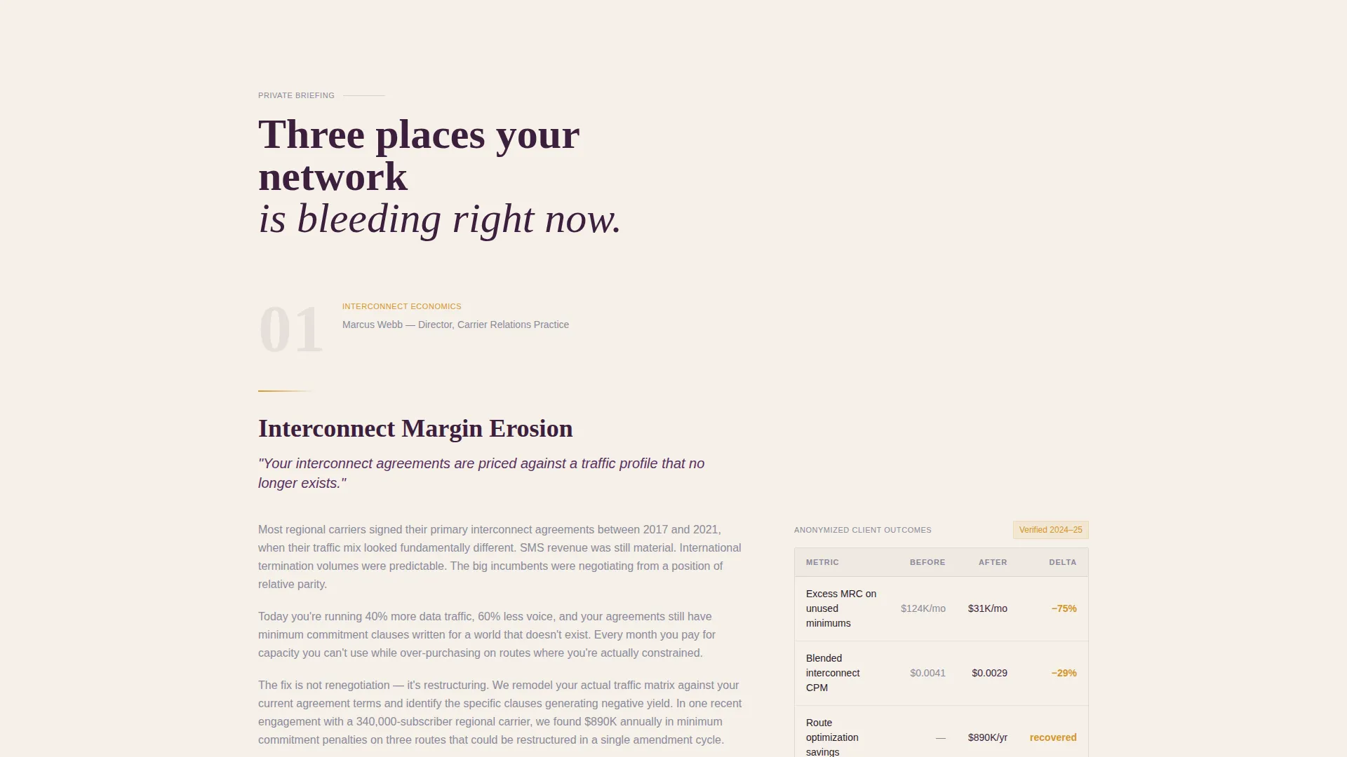 Telecom Consulting Landing Page Template