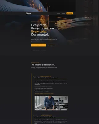 Telecommunications Technician Business Professional Website Template