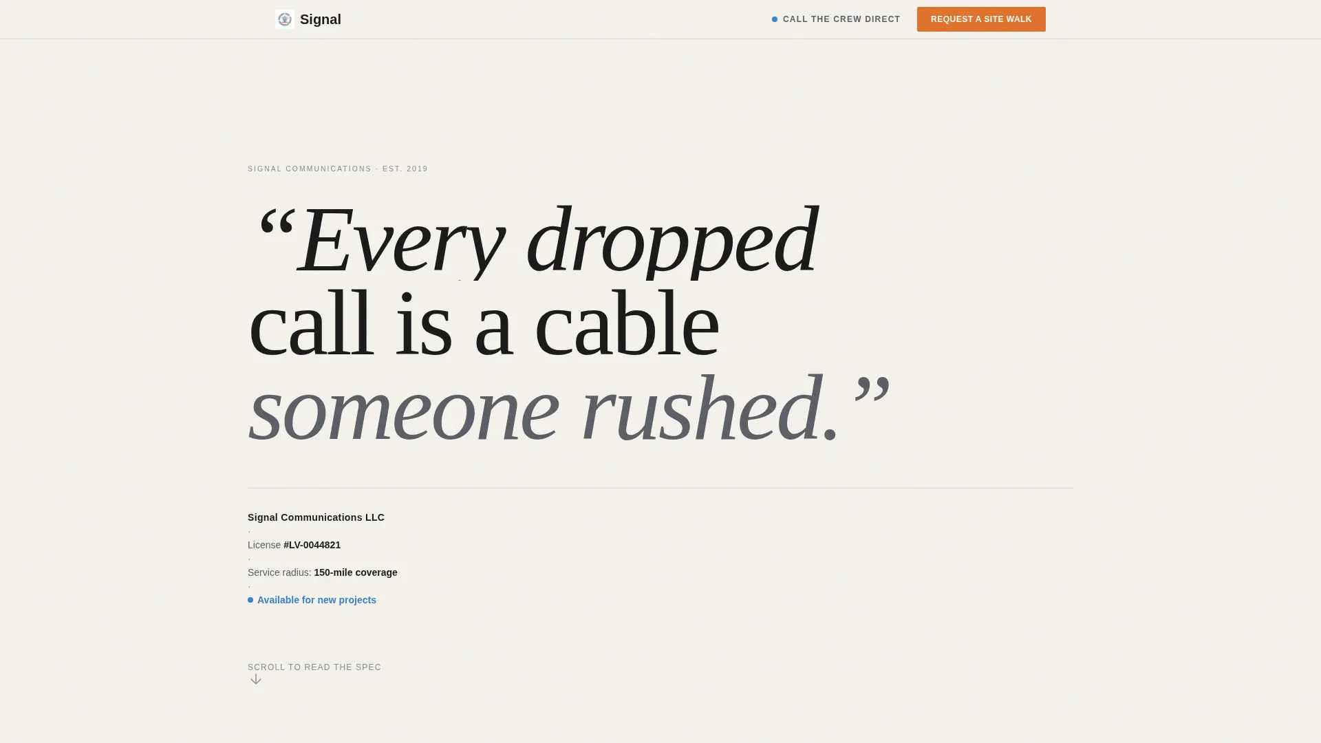 Certified Broadband Landing Page Template