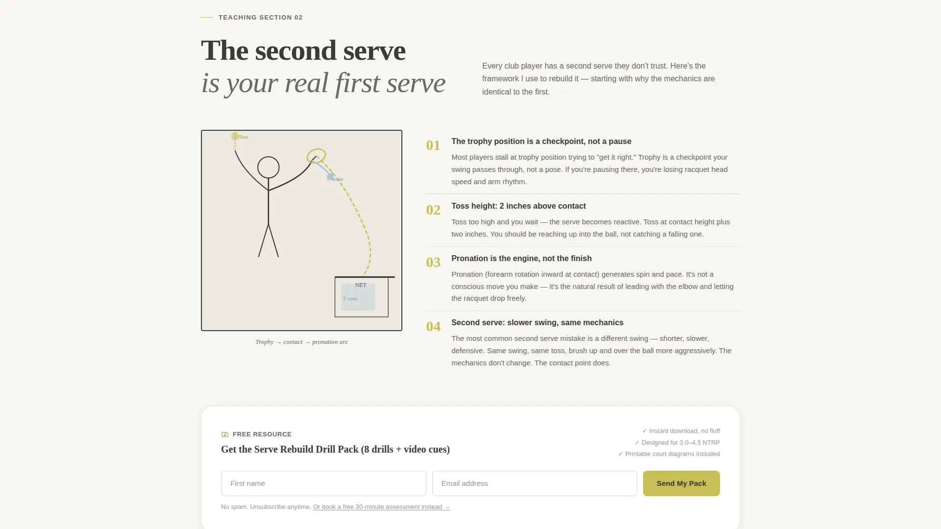 Tennis Coach Booking Website Template