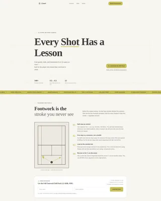 Tennis Coach Booking Website Template