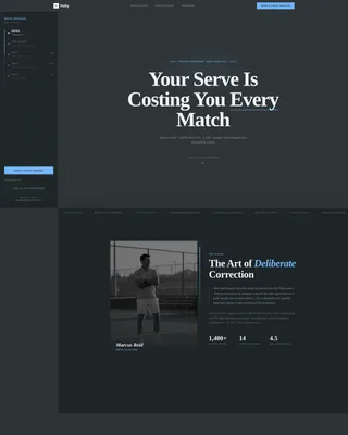 Tennis Coach Advanced Booking Website Template