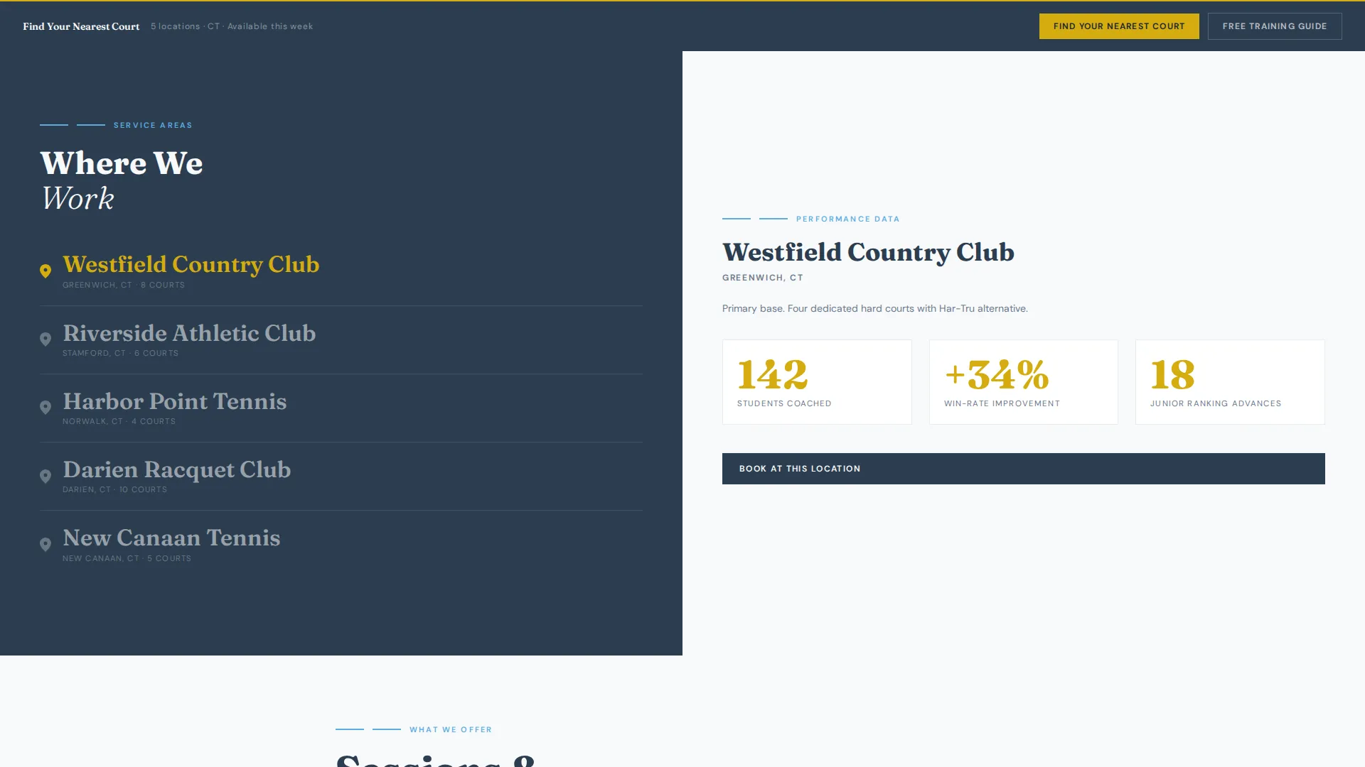 Tennis Coach Specialist Booking Website Template