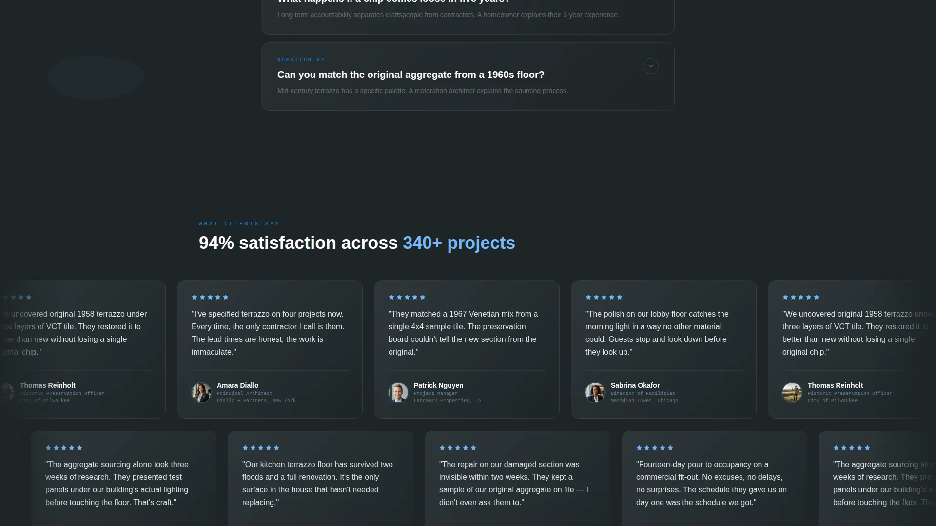 Terrazzo Worker Business Booking Website Template
