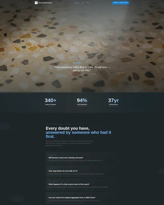 Terrazzo Worker Business Booking Website Template