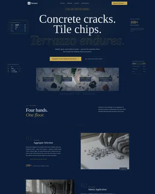 Terrazzo Worker Business Professional Website Template