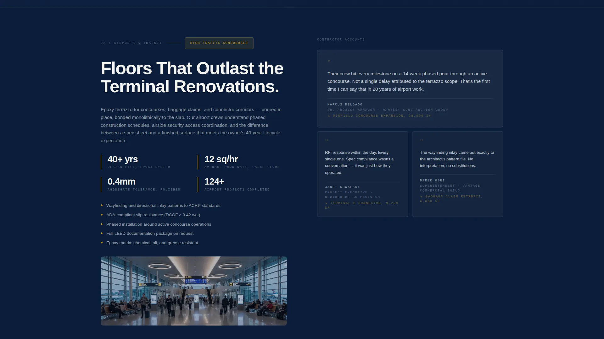 Terrazzo Worker Business Reviews Website Template