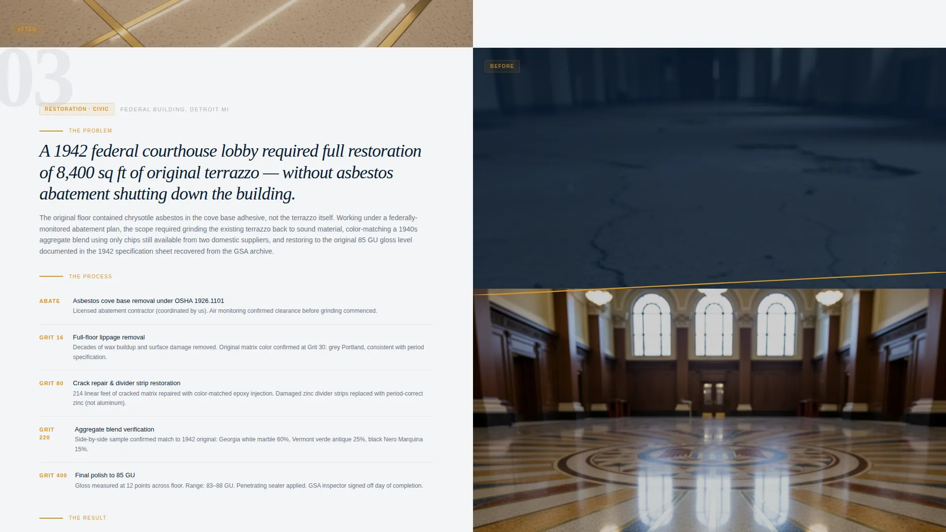 Terrazzo Worker Business Portfolio Website Template