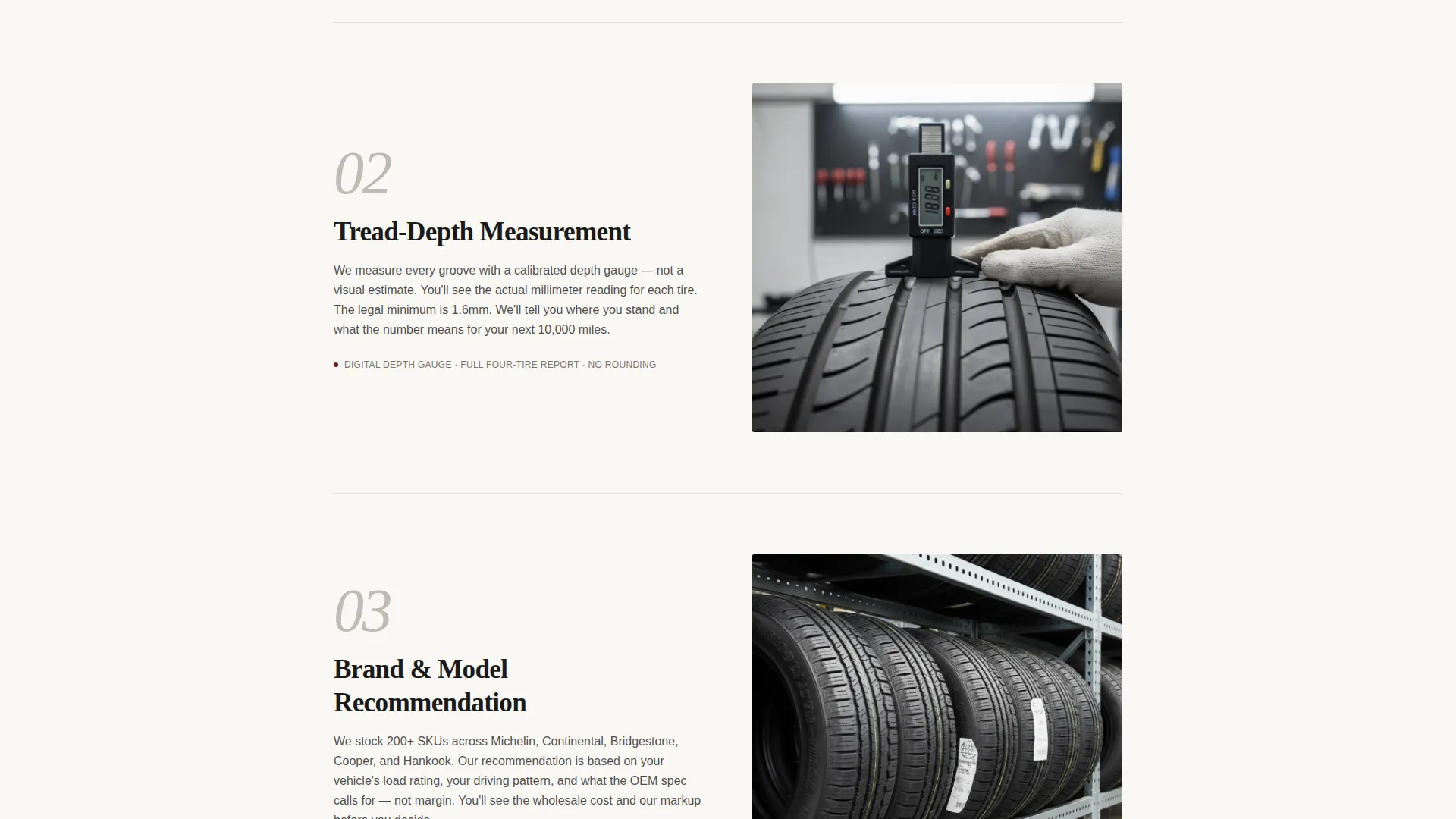 Tire Shop Marketing Booking Website Template