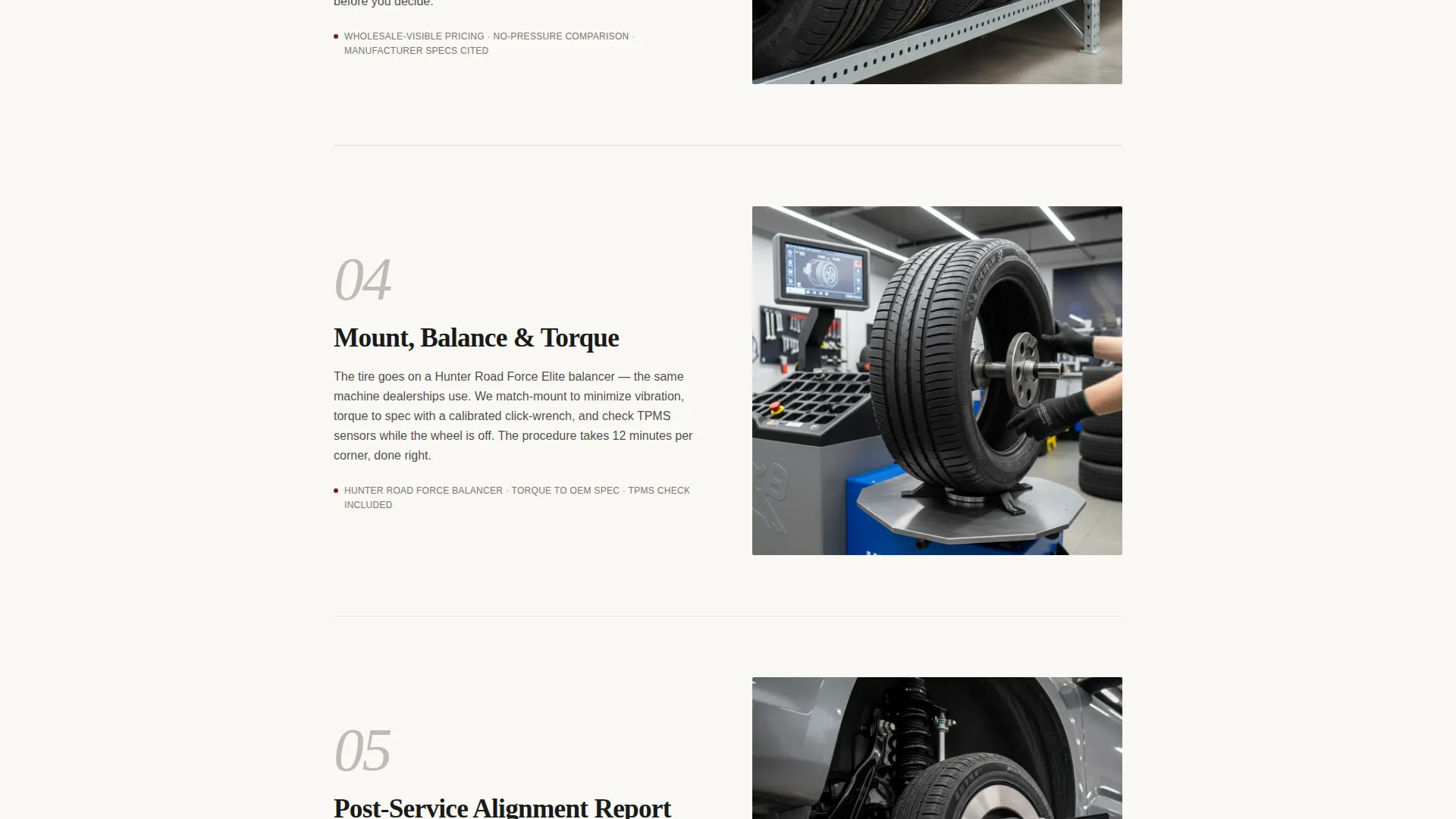 Tire Shop Marketing Booking Website Template